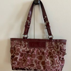 Burgundy Coach Satchel